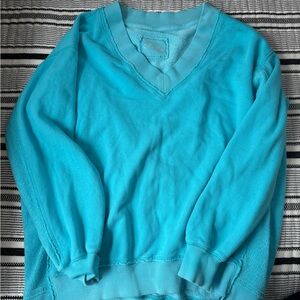 Aerie Blue V-Neck Sweatshirt
